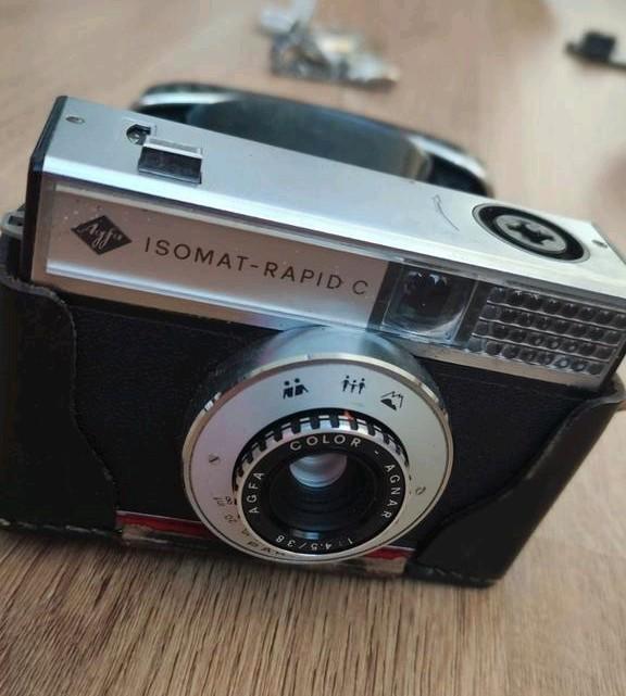 Vintage Agfa camera ISOMAT RAPID C + extra's, Audio, Tv en Foto, Fotocamera's Analoog, Compact, Overige Merken, Ophalen