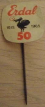 Pin - ERDAL, Ophalen of Verzenden, Gebruikt, Merk, Speldje of Pin
