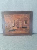 Houten schilderijtje, Ophalen of Verzenden