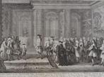 Gravure Openbaar gehoor Cornelis Hop bij Lodewijk XV 1719 , Antiek en Kunst, Verzenden