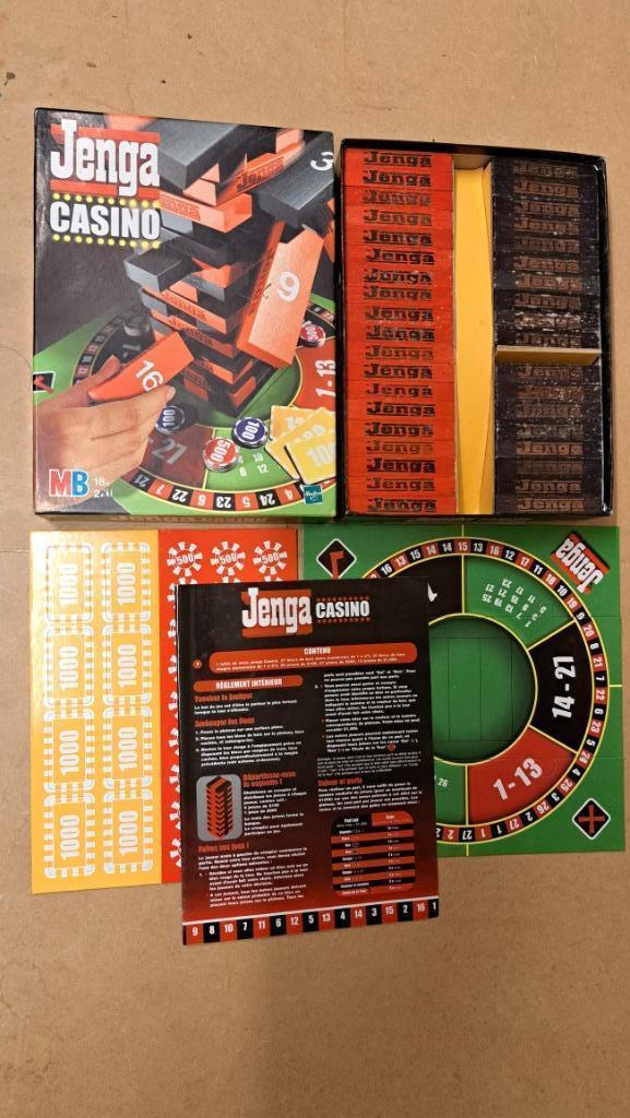 Jenga Casino ; MB-spellen, Hobby en Vrije tijd, Gezelschapsspellen | Bordspellen, Zo goed als nieuw, Ophalen of Verzenden