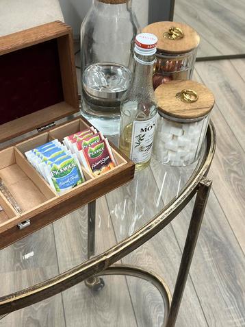 Push trolley metaal antique - Bar Cart - Serveerwagen beschikbaar voor biedingen