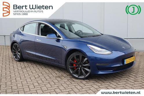 Tesla Model 3 Performance AWD75kWh I Geen Import I Achteruit, Auto's, Tesla, Bedrijf, Model 3, ABS, Achteruitrijcamera, Airbags