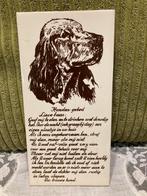 Tegel met hondengebed (091024), Antiek en Kunst, Antiek | Wandborden en Tegels, Ophalen of Verzenden