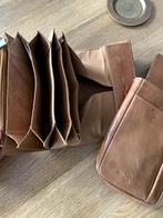 7 Vaks horeca portemonnee met riemhouder, Sieraden, Tassen en Uiterlijk, Portemonnees, Ophalen of Verzenden, Nieuw, Bruin
