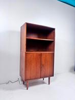 Vintage kastje highboard boekenkast teak, Huis en Inrichting, Kasten | Boekenkasten, Ophalen, C, 50 tot 100 cm, Zo goed als nieuw