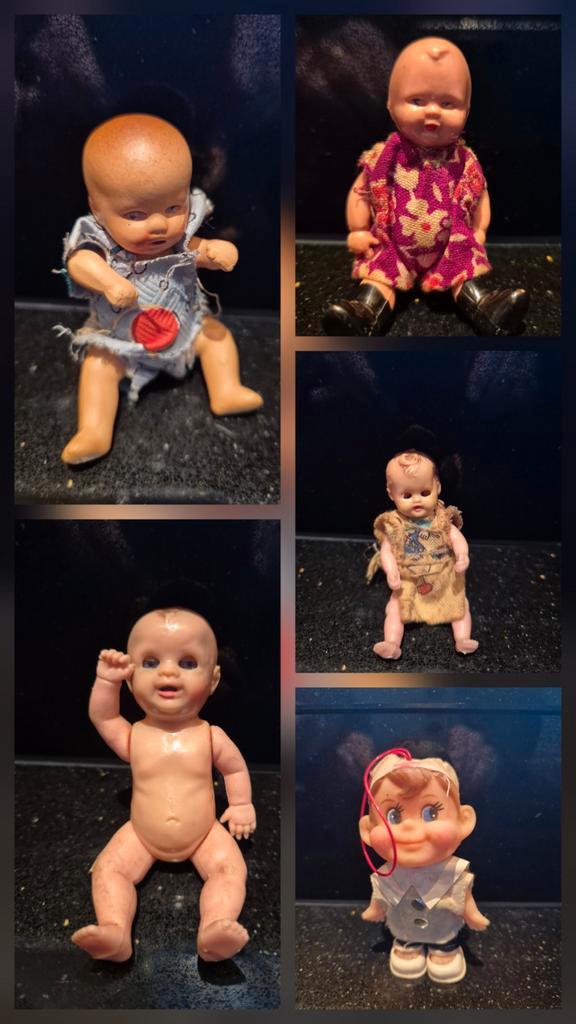Oude Diverse Poppen Collectie, Antiek en Kunst, Antiek | Speelgoed, Ophalen of Verzenden