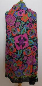Mooie 100% viscose print sjaal van de Bijenkorf, Ophalen of Verzenden, Zo goed als nieuw, Maat 38/40 (M), Sjaal