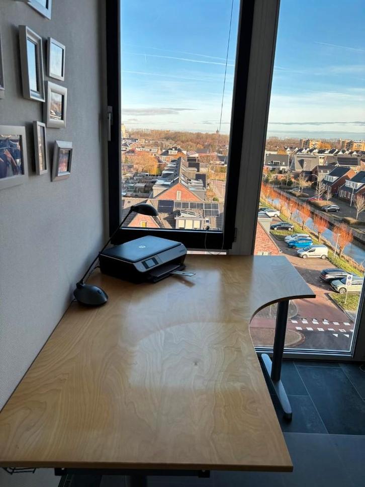 Ikea Galant Hoekbureau 160x120cm, Huis en Inrichting, Bureaus, Gebruikt, Bureau, In hoogte verstelbaar, Ophalen