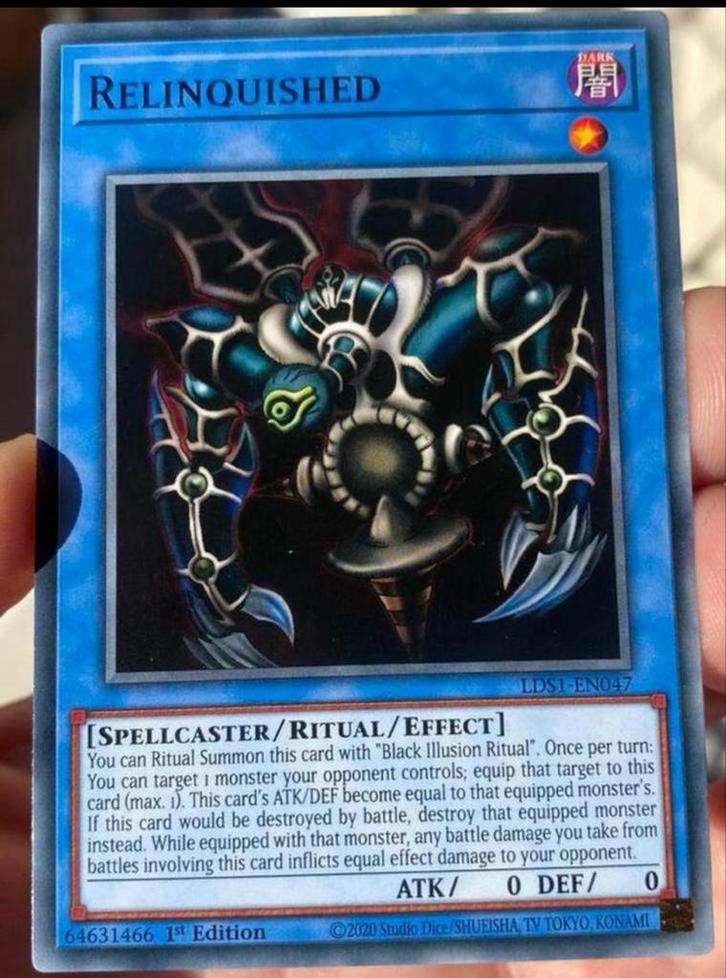 Yu-Gi-Oh! Relinquished LDS1 1st Edition !, Hobby en Vrije tijd, Verzamelkaartspellen | Yu-gi-Oh!, Zo goed als nieuw, Losse kaart
