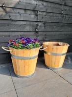 Kastanjehouten Bloembak Plantenbak, Ophalen, Minder dan 60 cm, Rond, Nieuw