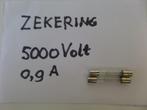 Hoogspanningszekering, (#7446),  5 kVolt, 0,9 Amp (2 x), Hobby en Vrije tijd, Nieuw, Ophalen of Verzenden