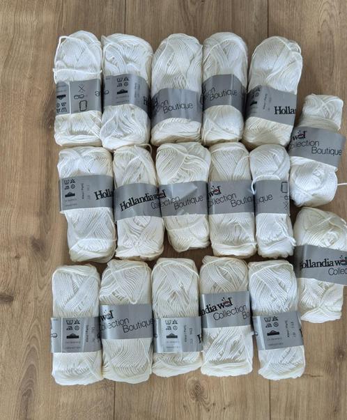Hollandia wol. 16 Hele Bollen Brei / Haak katoen. Wit., Hobby en Vrije tijd, Breien en Haken, Nieuw, Breien of Haken, Wol of Garen
