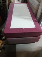 Boxspring Eenpersoons lila 90x200 cm Totaalbed stevig matras, Ophalen, 90 cm, Zo goed als nieuw, 200 cm