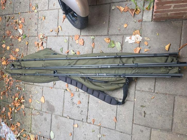 3x Shimano Supressa 12ft 3lb Werphengel + fouderaal, Watersport en Boten, Hengelsport | Karpervissen, Zo goed als nieuw, Werphengel