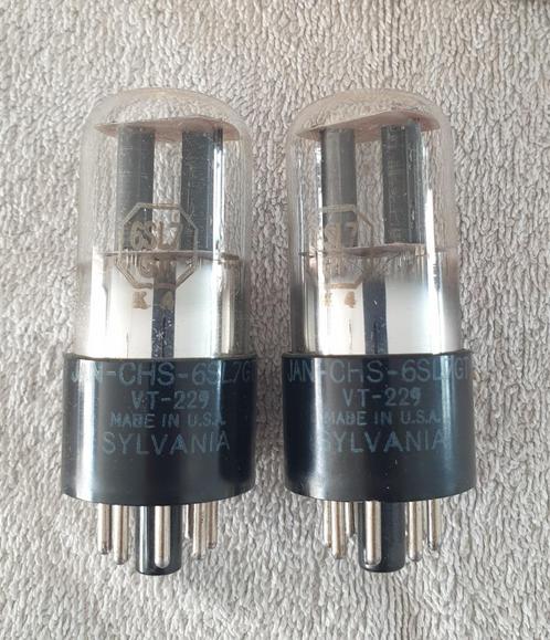 NOS nib pair Sylvania JAN CHS 6SL7 / VT-229, Audio, Tv en Foto, Buizenversterkers, Buis of Buizen, Ophalen of Verzenden