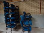 Stapel stoelen, Ophalen, Gebruikt, Blauw, Stof