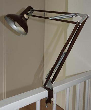 HCF vintage architecten bureaulamp met klem Denemarken '70 beschikbaar voor biedingen