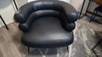 Twee Zwarte ronde fauteuil (een persoons Bank ), Ophalen of Verzenden, Zo goed als nieuw, Eenpersoons, Minder dan 150 cm