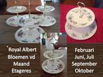 Royal Albert FLOWERS OF THE MONTH ETAGERES 20€ Klik RK adv., Ophalen of Verzenden