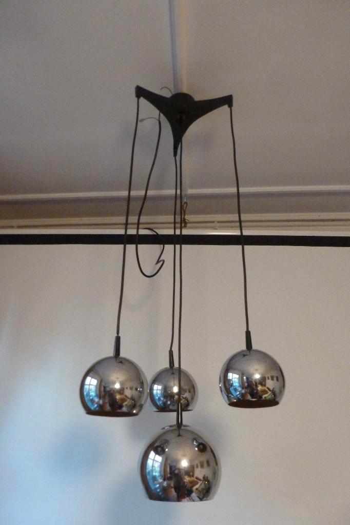 HANGLAMP,SIXTIES,ZEVENTIES,CASCADENLAMP,POP,SPACE AGE,VINTAG, Huis en Inrichting, Lampen | Hanglampen, Gebruikt, 50 tot 75 cm