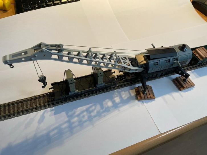 Fleischmann 5595 - Kraanwagon Set - OVP, Hobby en Vrije tijd, Modeltreinen | H0, Zo goed als nieuw, Wagon, Gelijkstroom, Fleischmann