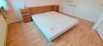 Boxspring 2 pers bed (2x1 pers. bedbodem) & hoofdbord bruin, Huis en Inrichting, Slaapkamer | Complete slaapkamers, Gebruikt, Ophalen