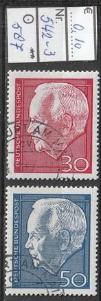 Bund Lübke Michel 542-3 Nr.587g, Verzenden, BRD, Gestempeld