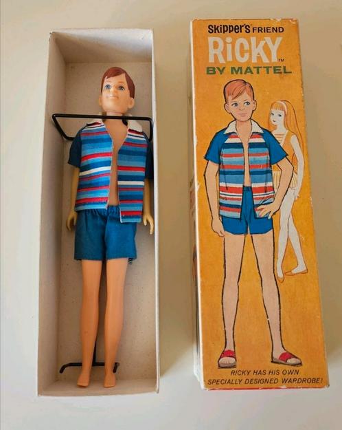 Vintage (Barbie) Ricky pop #1090 in doos, Verzamelen, Poppen, Gebruikt, Pop, Ophalen of Verzenden