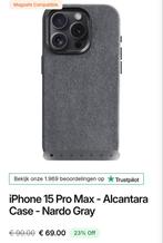 Nieuw! Alcanside hoesje IPhone 15 pro max alcantara, Ophalen of Verzenden, Nieuw, Hoesje of Tasje