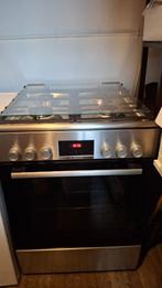 Bosch vrijstaand gas-elektro fornuis, RVS, Witgoed en Apparatuur, Fornuizen, Ophalen, 4 kookzones, Zo goed als nieuw, Gas