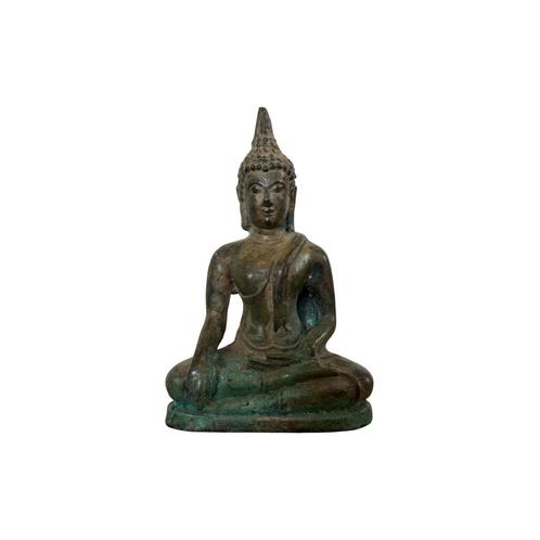 Oud Thais Bronzen Boeddhabeeld – 19e/20e Eeuw, Huis en Inrichting, Woonaccessoires | Boeddhabeelden, Gebruikt, Ophalen of Verzenden