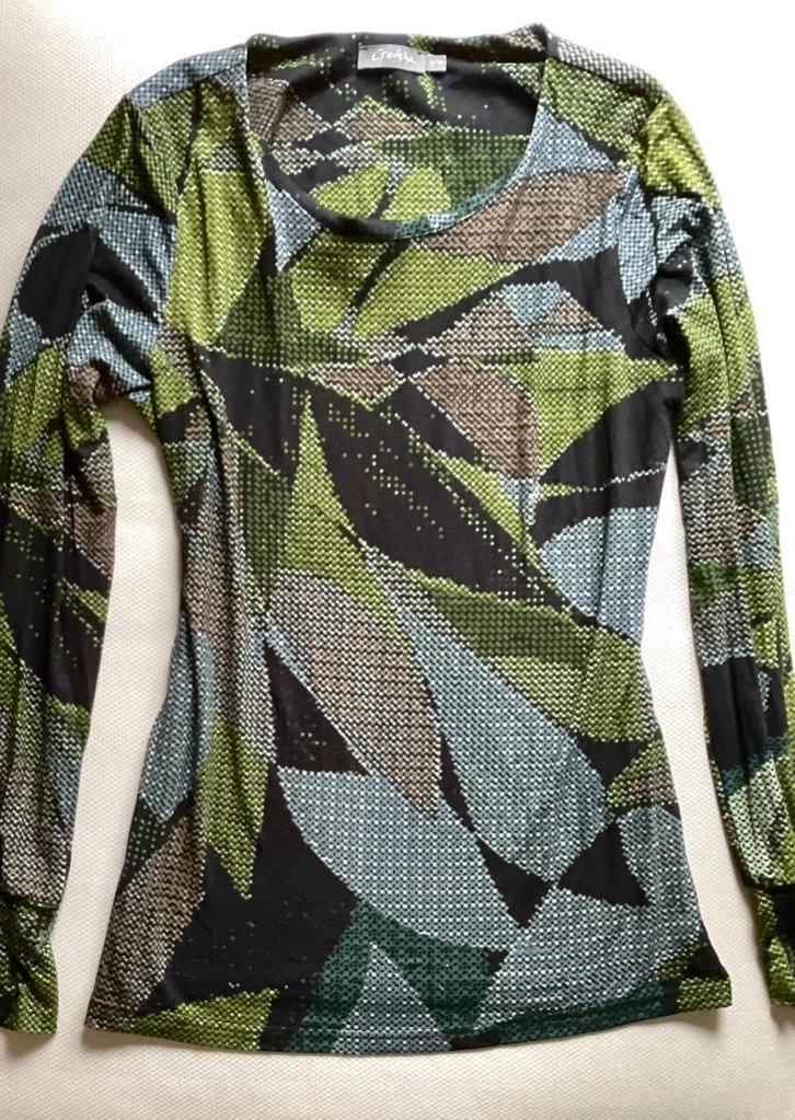 Mooie GEISHA Top mt 36 (S/M), Kleding | Dames, Tops, Zo goed als nieuw, Maat 36 (S), Blauw, Lange mouw, Ophalen