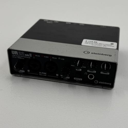 Steinberg UR22 MKII 2-Channel USB Audio Interface | Met gara, Computers en Software, Geluidskaarten, Zo goed als nieuw, Extern