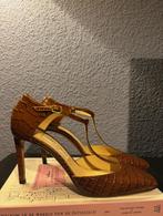 Jimmy choo Lexica 85 maat 39,5 Texured Tan Leather Pumps, Kleding | Dames, Jimmy Choo, Verzenden, Zo goed als nieuw, Bruin