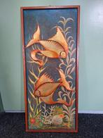 Schilderij op paneel - Goudkleurige vissen, Antiek en Kunst, Kunst | Schilderijen | Klassiek, Ophalen