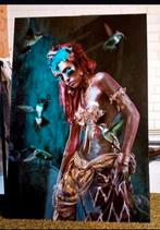 Glasschilderij dame kolibri's, Ophalen