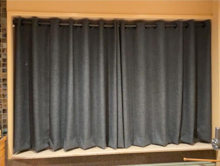 Maatwerkgordijnen, Huis en Inrichting, Stoffering | Gordijnen en Lamellen, Zo goed als nieuw, 150 tot 200 cm, 150 tot 200 cm, Grijs