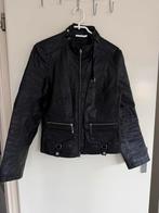 Lederen jas maat L, Ophalen of Verzenden, Zo goed als nieuw, Maat 38/40 (M), Zwart