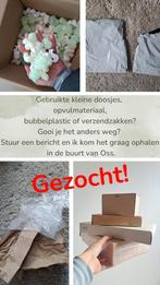 Gezocht: 2e hands verzendmateriaal, dozen, plastic en karton, Doe-het-zelf en Verbouw, Kratten en Dozen, Ophalen, Minder dan 35 cm