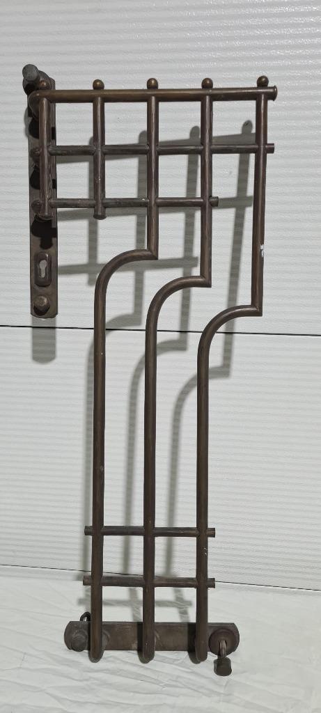 Art deco massief bronzen deurgreep / tralies,, Antiek en Kunst, Antiek | Overige Antiek, Ophalen of Verzenden