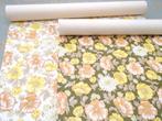 rol vintage bloemenbehang  (meerdere rollen beschikbaar), Ophalen of Verzenden, 75 m² of meer, Wit