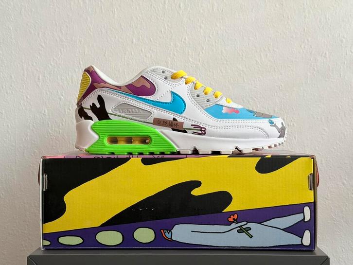 Nike Air Max 90 Ruohan Wang, Kleding | Heren, Schoenen, Zo goed als nieuw, Sneakers of Gympen, Overige kleuren, Ophalen of Verzenden
