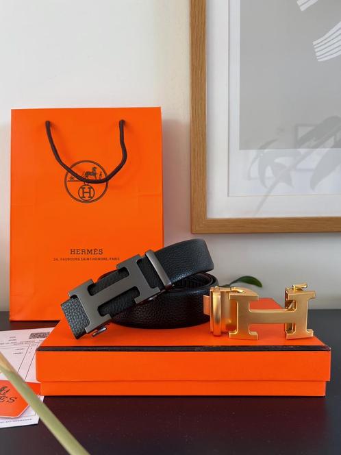 Hermès Constance Double Buckle , Zwart / Goud , nieuw !, Kleding | Heren, Riemen en Ceinturen, Nieuw, Zwart, Ophalen of Verzenden