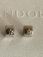 Pandora clips: daisy met goud, Gebruikt, Pandora, Ophalen of Verzenden, 2 of 3 bedels