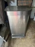Simplehuman Prullenbak - RVS, Gebruikt, Met pedaal, 50 tot 75 cm, Ophalen of Verzenden