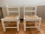 Kinderstoel spaans biezen mat wit 2 stuks, Ophalen, Gebruikt, Stoel(en)