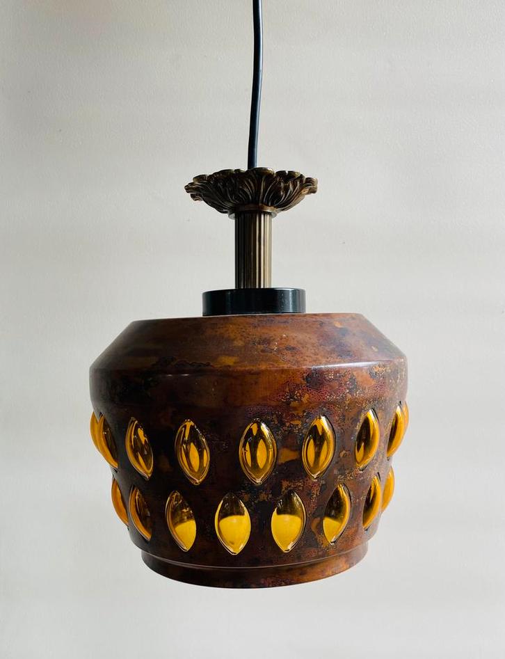 Nanny Still design hanglamp van Peil en Putzler, Huis en Inrichting, Lampen | Hanglampen, Gebruikt, Minder dan 50 cm, Glas, Metaal