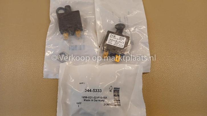 ETA 1658-G21-02-P10-16A Thermische zekering paneelmontage, Hobby en Vrije tijd, Elektronica-componenten, Nieuw, Ophalen of Verzenden