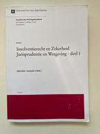 Insolventierecht en zekerheid jurisprudentie en reader uva, Verzenden, Zo goed als nieuw, WO